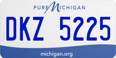 MI license plate DKZ5225