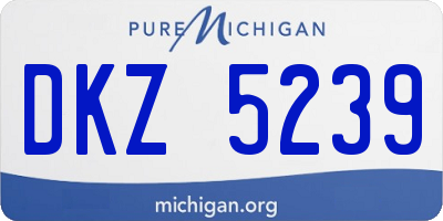MI license plate DKZ5239
