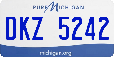 MI license plate DKZ5242