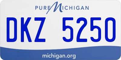 MI license plate DKZ5250