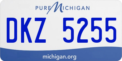 MI license plate DKZ5255