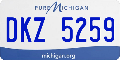MI license plate DKZ5259