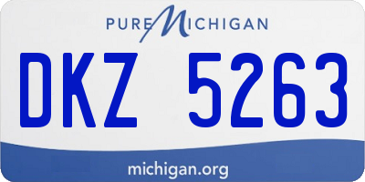 MI license plate DKZ5263