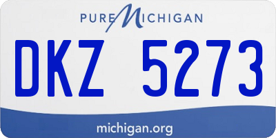 MI license plate DKZ5273