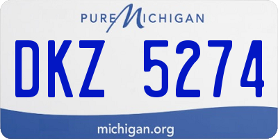 MI license plate DKZ5274