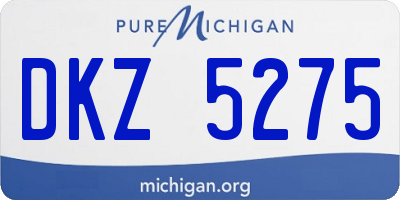 MI license plate DKZ5275