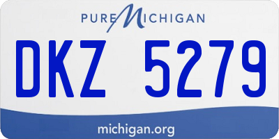 MI license plate DKZ5279