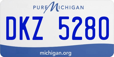 MI license plate DKZ5280
