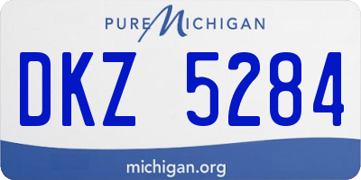 MI license plate DKZ5284