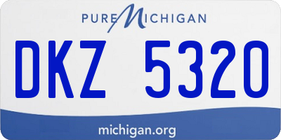 MI license plate DKZ5320