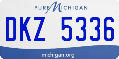 MI license plate DKZ5336