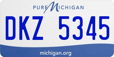 MI license plate DKZ5345