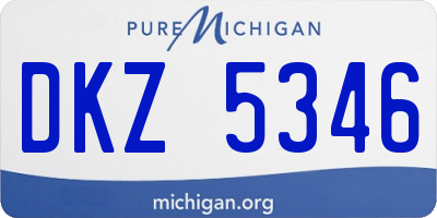 MI license plate DKZ5346