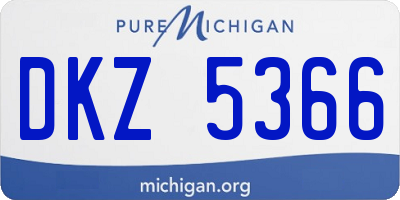 MI license plate DKZ5366