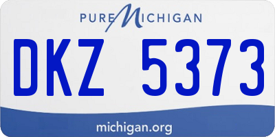 MI license plate DKZ5373
