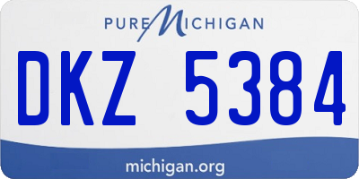 MI license plate DKZ5384