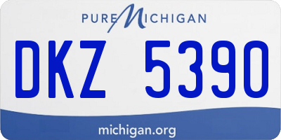 MI license plate DKZ5390