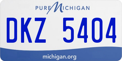 MI license plate DKZ5404