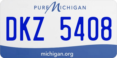 MI license plate DKZ5408