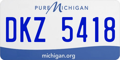 MI license plate DKZ5418