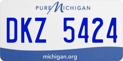 MI license plate DKZ5424