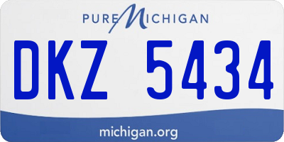 MI license plate DKZ5434