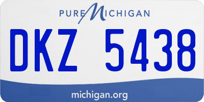 MI license plate DKZ5438