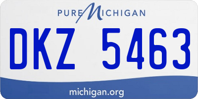 MI license plate DKZ5463