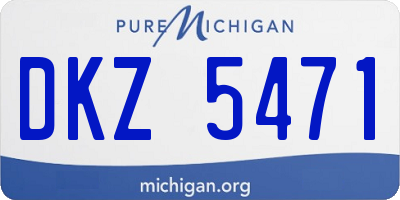 MI license plate DKZ5471