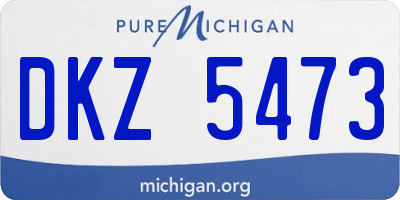 MI license plate DKZ5473
