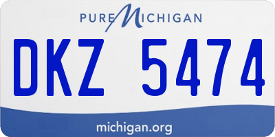 MI license plate DKZ5474