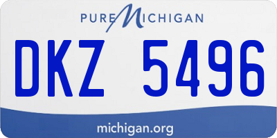 MI license plate DKZ5496