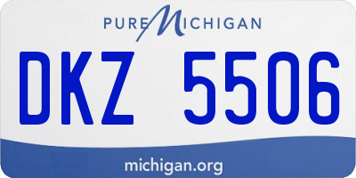 MI license plate DKZ5506