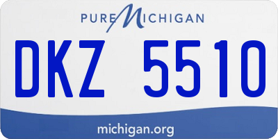 MI license plate DKZ5510