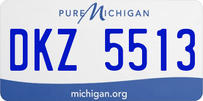 MI license plate DKZ5513