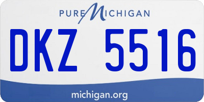 MI license plate DKZ5516