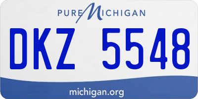 MI license plate DKZ5548