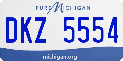 MI license plate DKZ5554