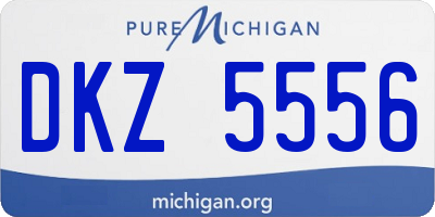 MI license plate DKZ5556