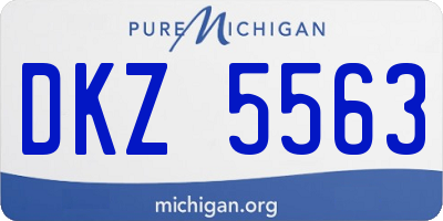 MI license plate DKZ5563