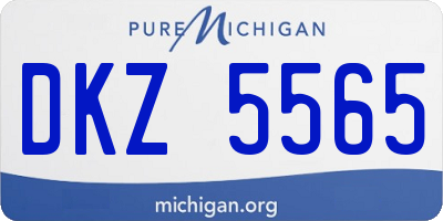 MI license plate DKZ5565