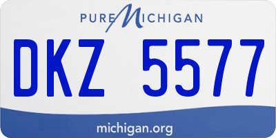 MI license plate DKZ5577