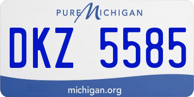 MI license plate DKZ5585