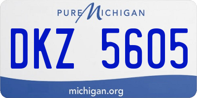 MI license plate DKZ5605