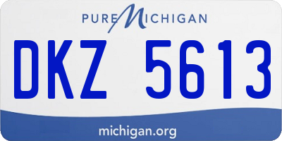 MI license plate DKZ5613