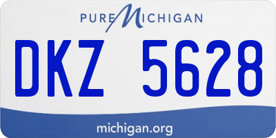 MI license plate DKZ5628