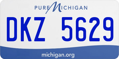 MI license plate DKZ5629