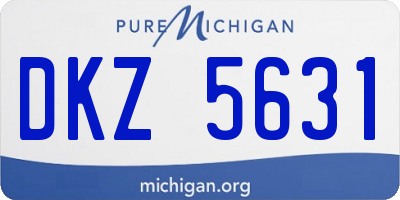 MI license plate DKZ5631