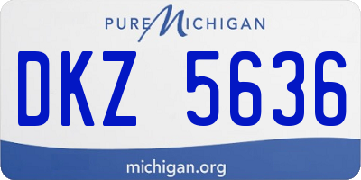 MI license plate DKZ5636
