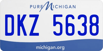 MI license plate DKZ5638